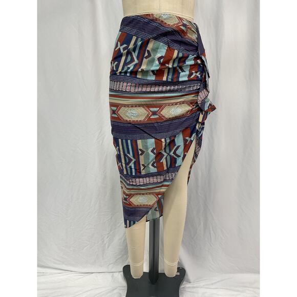 Veronica Beard 'Hazel' Blue Cotton Chevron Skirt Size XS - Picture 2 of 5